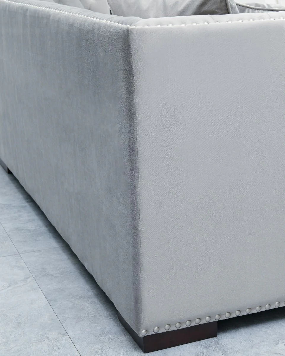 Grey Chesterfield Corner Suite - Image 3