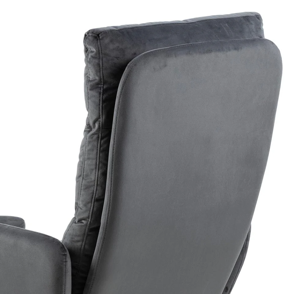 Haddam Recliner And Footstool Dark Grey - Image 6