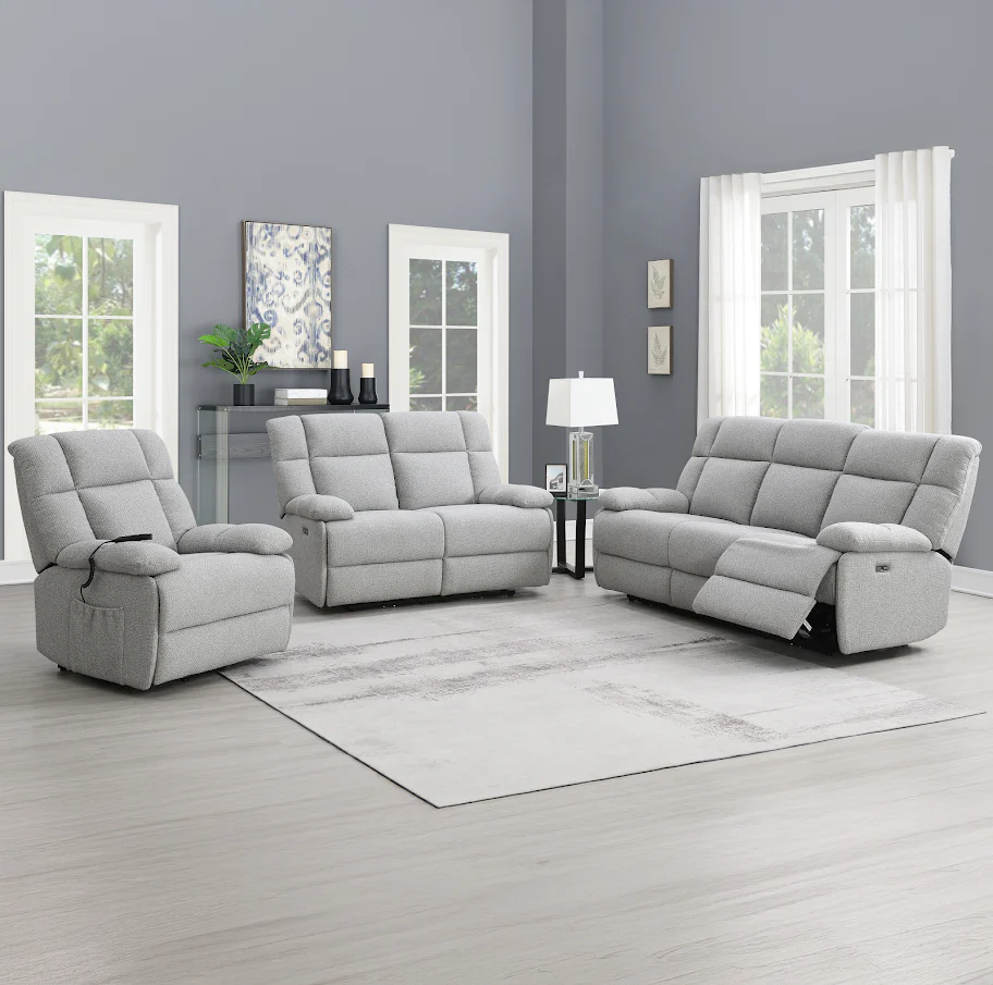 Halton 3 Seater Sofa Electric Recliner - Image 2
