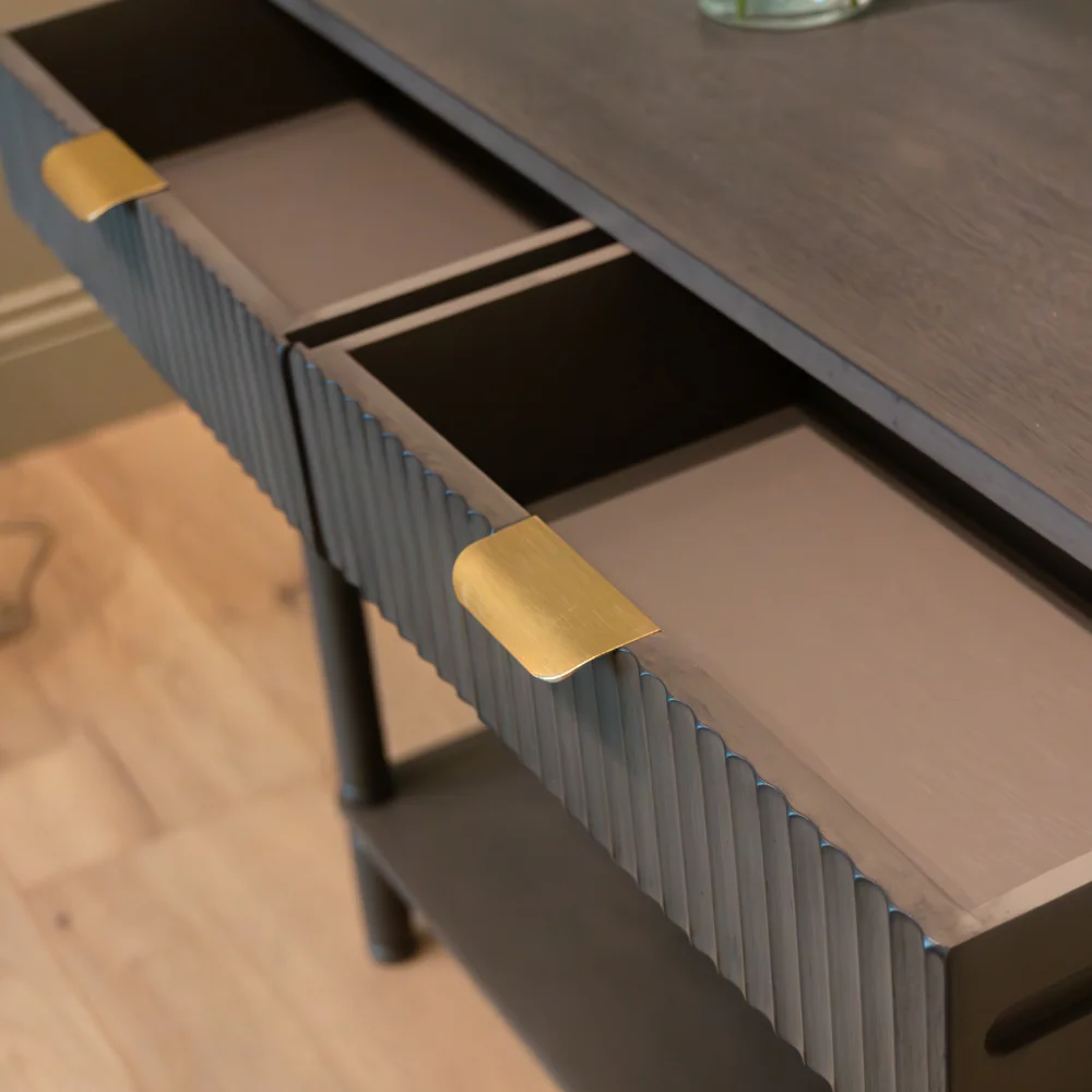 Harman 2 Drawer Console Table – Console Table with Drawers & Lower Shelf - Image 4