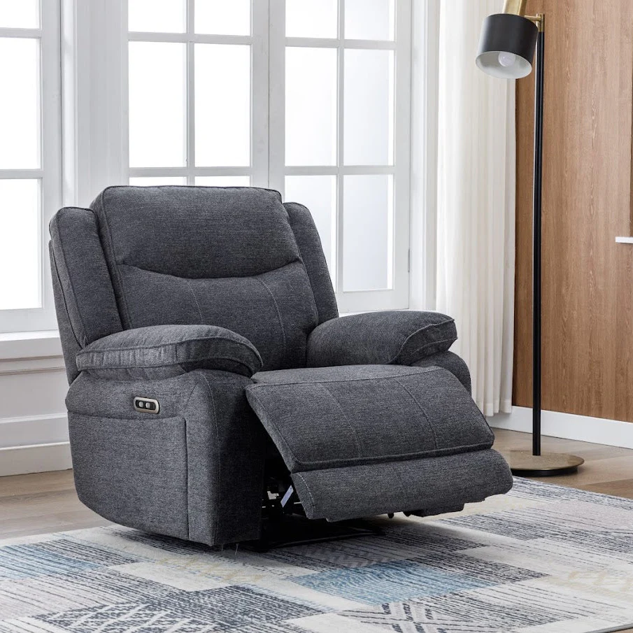 Herbert Electric Recliner Armchair Dark Grey