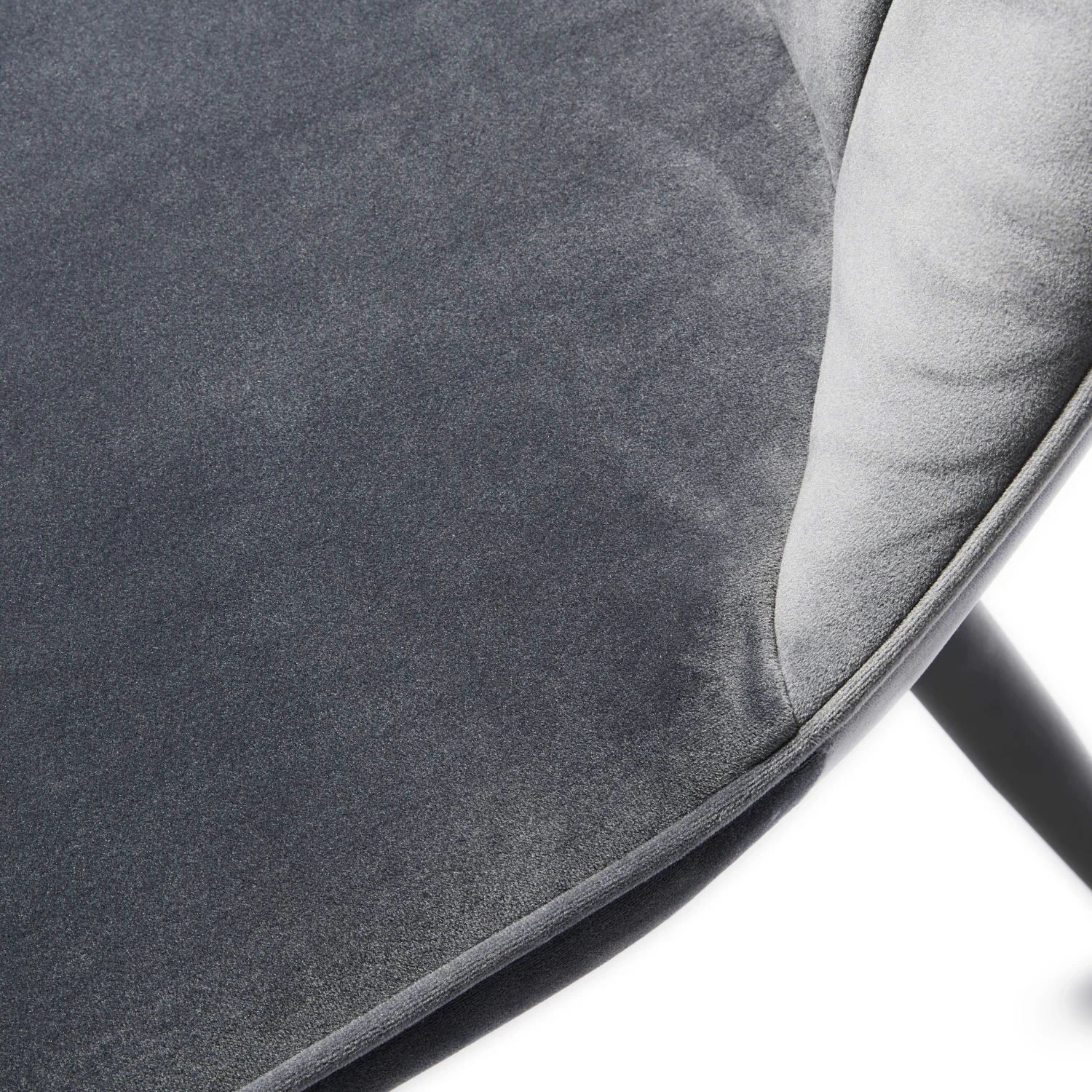 Hudson Dining Chair Grey Velvet - Image 5