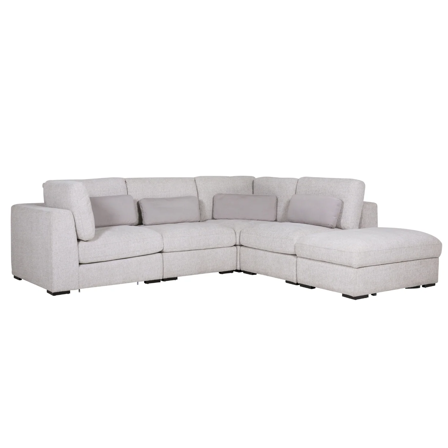 Humphrey Footstool with Storage Light Grey - Image 9