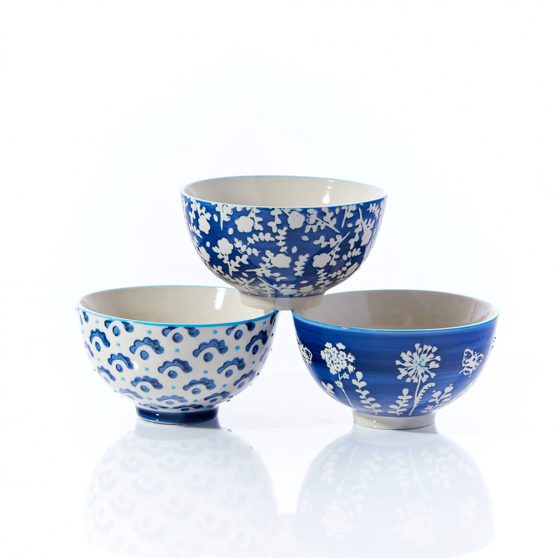 Indigo Handpainted Bowl - Image 2