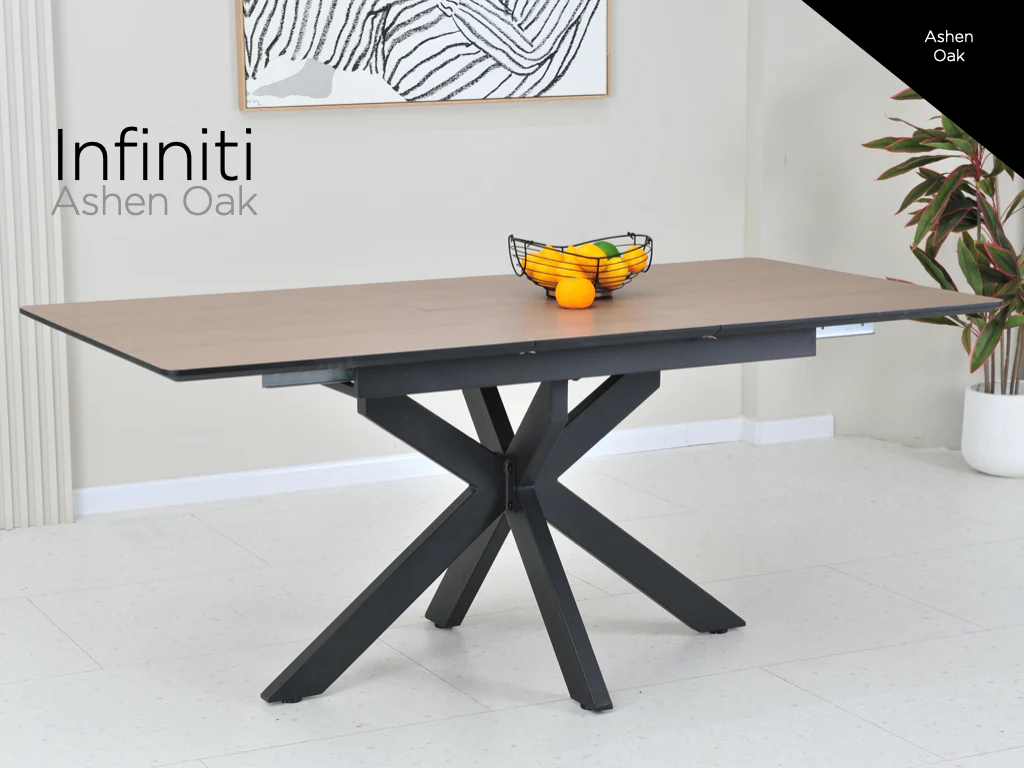 Infiniti 180-220 cm Extendable Dining Table Ashen Oak - Image 3