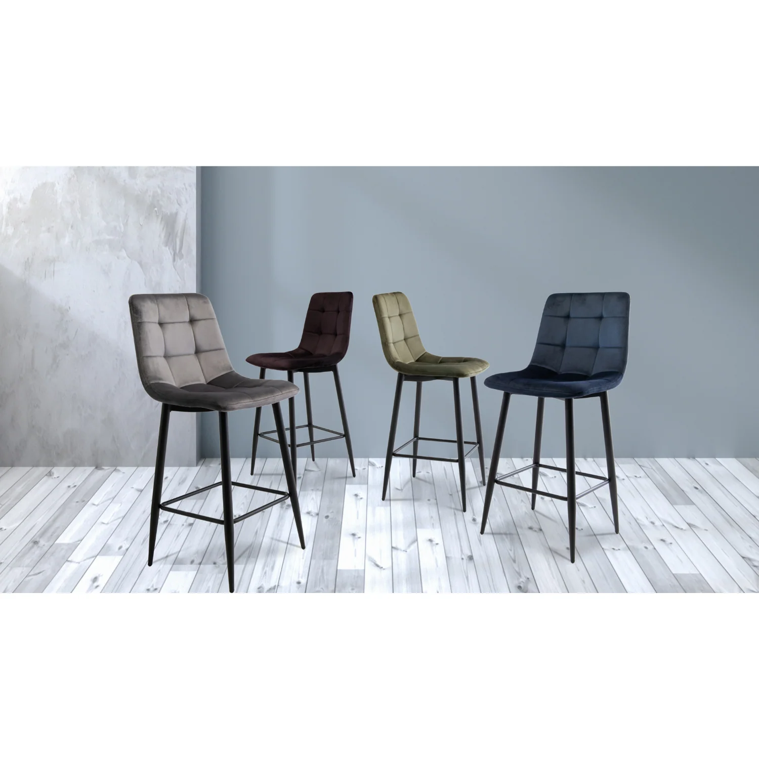 Isabella Counter Stool Blue (Set of 2) - Image 4