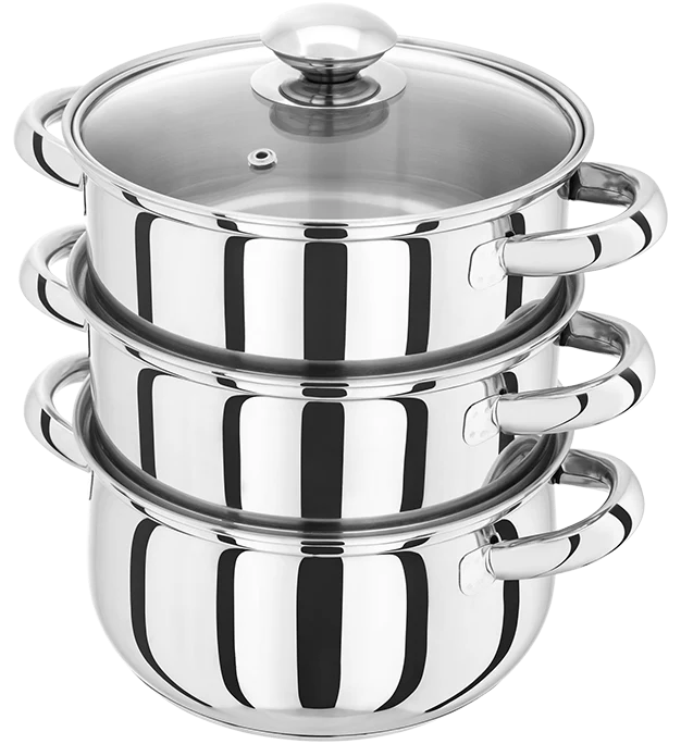 Judge 3 Tier Glass Lid Steamer Set 18cm