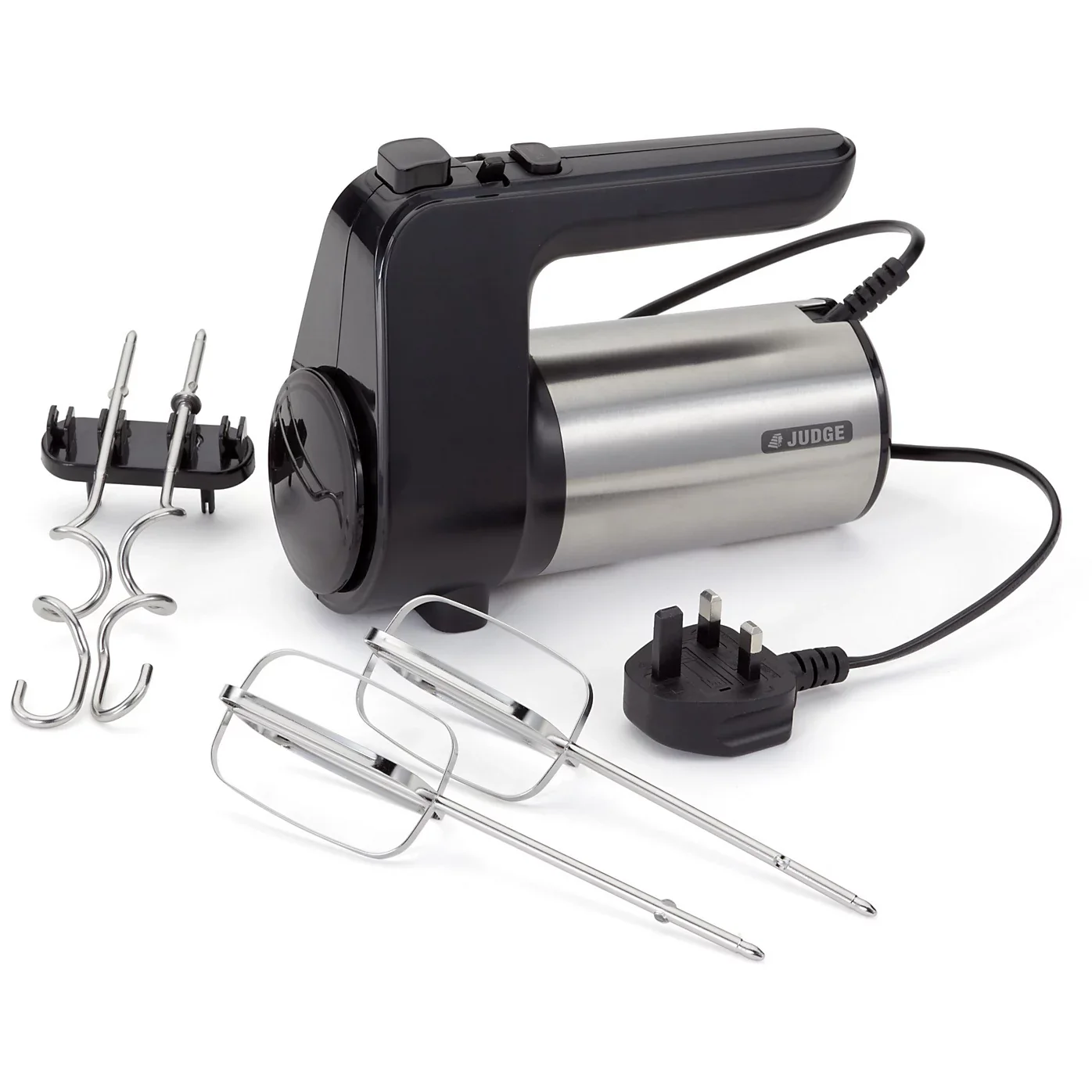 Judge Electricals Twin Blade Hand Mixer, 400W 5-Speed Kitchen Mixer with Turbo, Stainless Steel Blades, Whisks & Dough Hooks - Image 4
