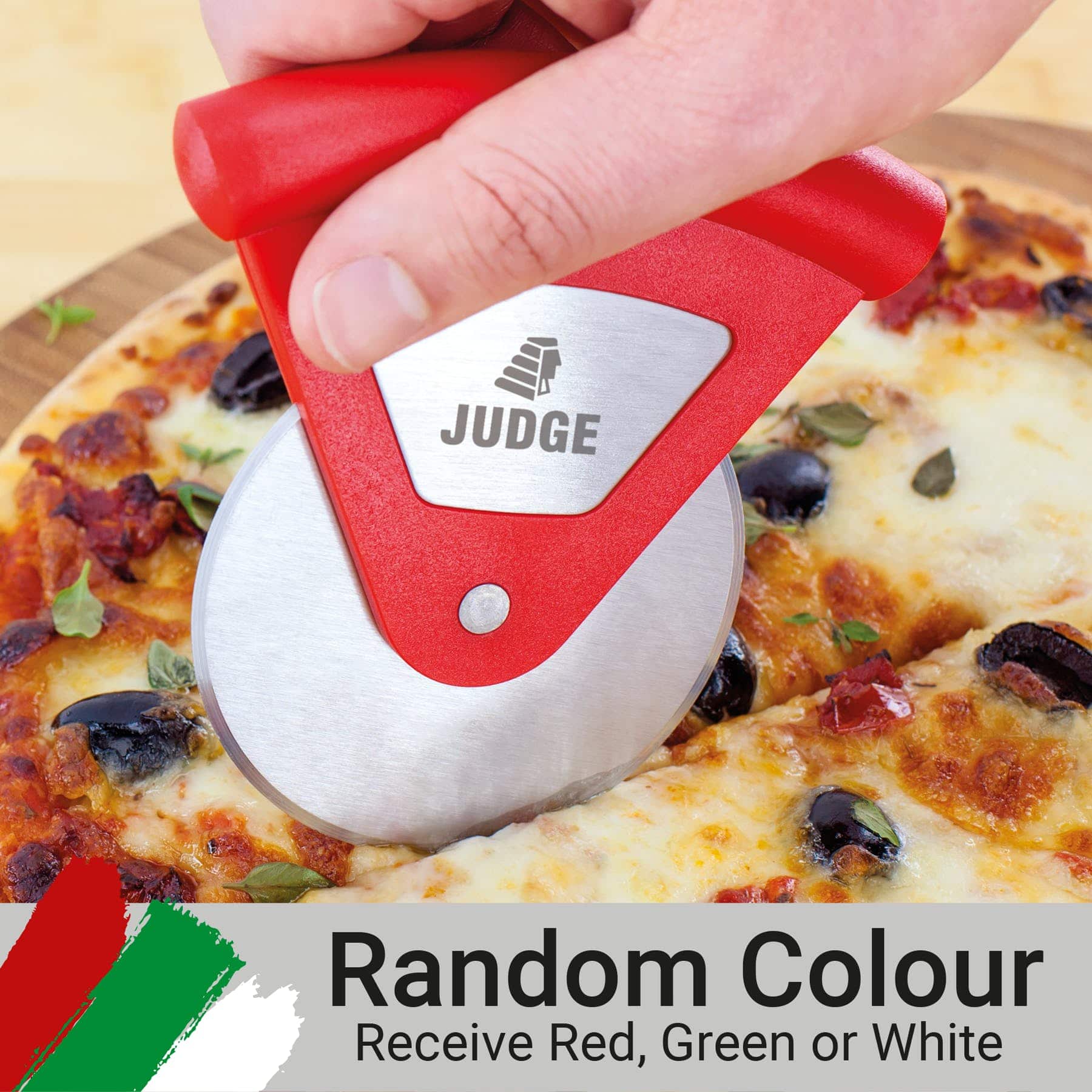 Judge Kitchen Pizza Rotella Cutter with Stainless Steel Blade, Ergonomic Handle, Dishwasher Safe Pizza Tool - Image 3