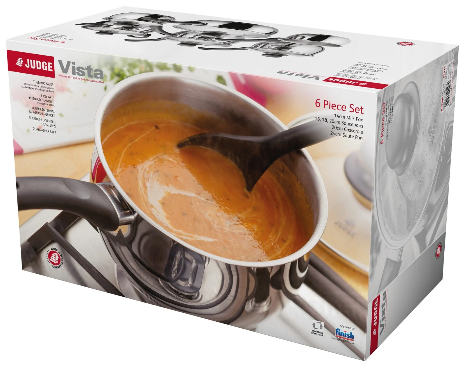 Judge Vista 6 Piece Saucepan Set - Image 5