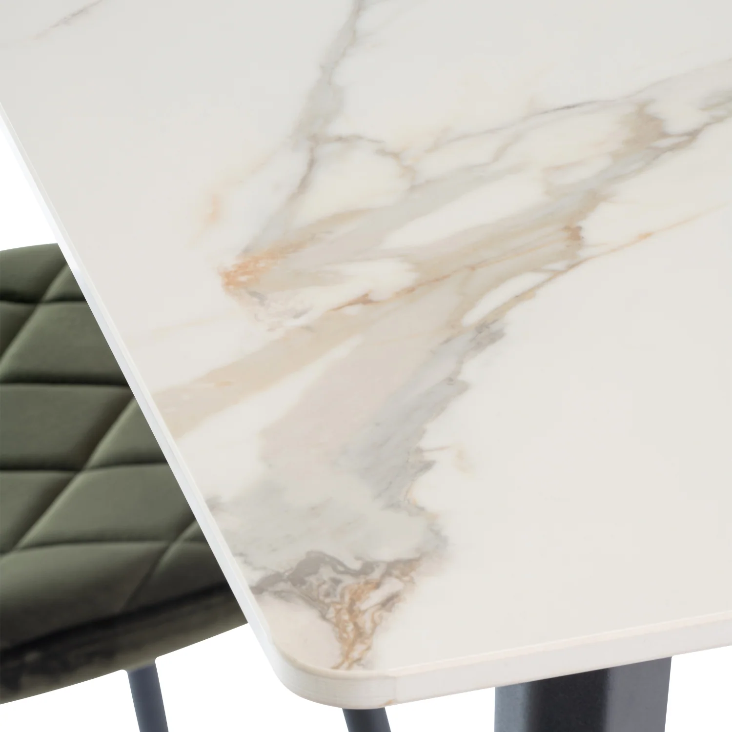 Kathrina Rectangle Dining Table Gold 1.3m - Image 2