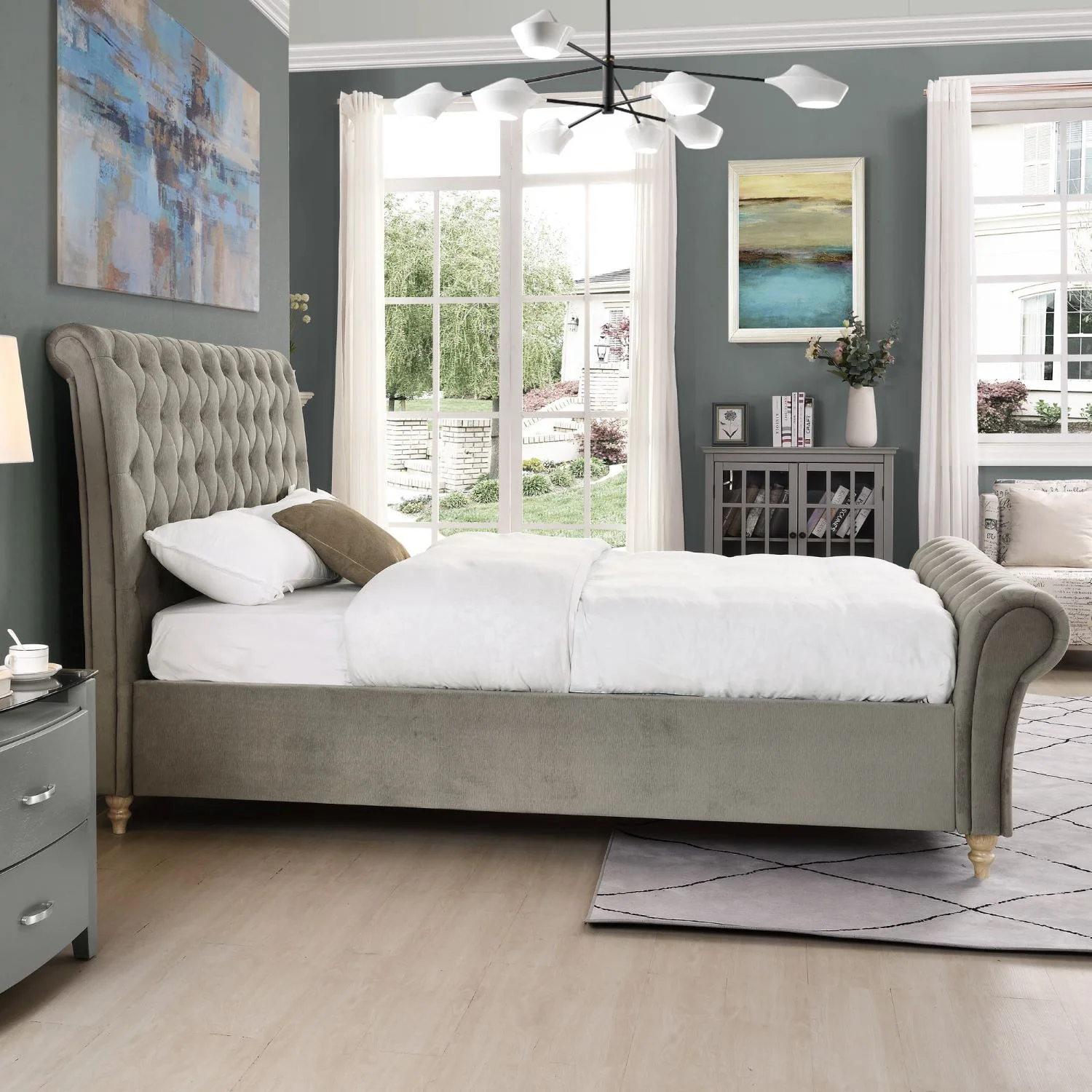 Kilkenny Double Bed Mink - Image 3