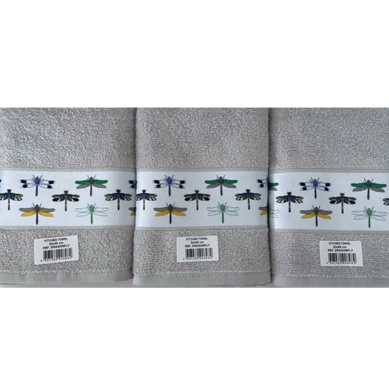 Kitchen Towels Digital Dragonfly Silver - Image 2