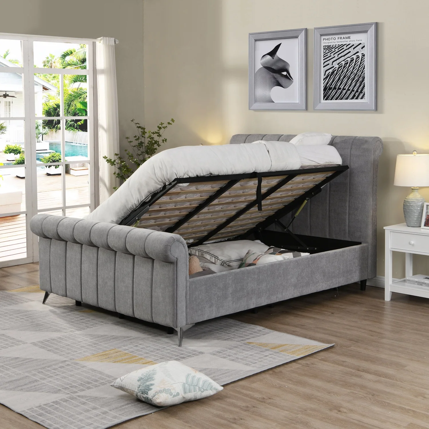 Kyle King Size with Storage Grey - Image 5