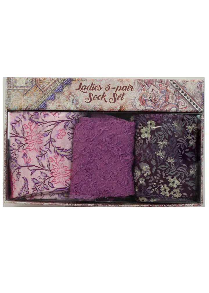 Ladies 3 Pair Sock Set