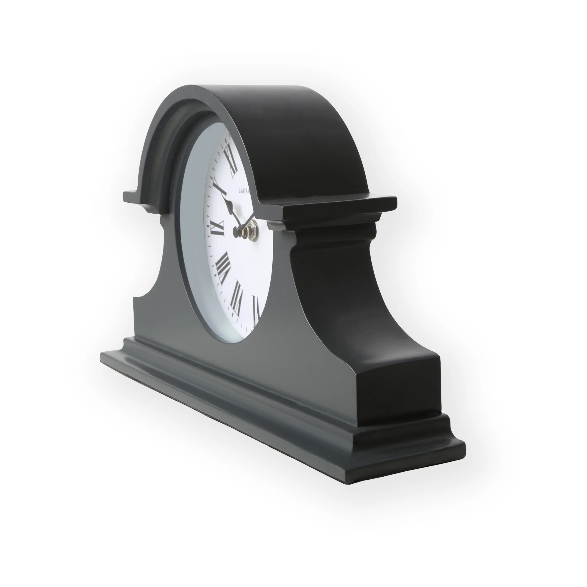 Laura Ashley Edith Mantel Clock Charcoal Grey - Image 3
