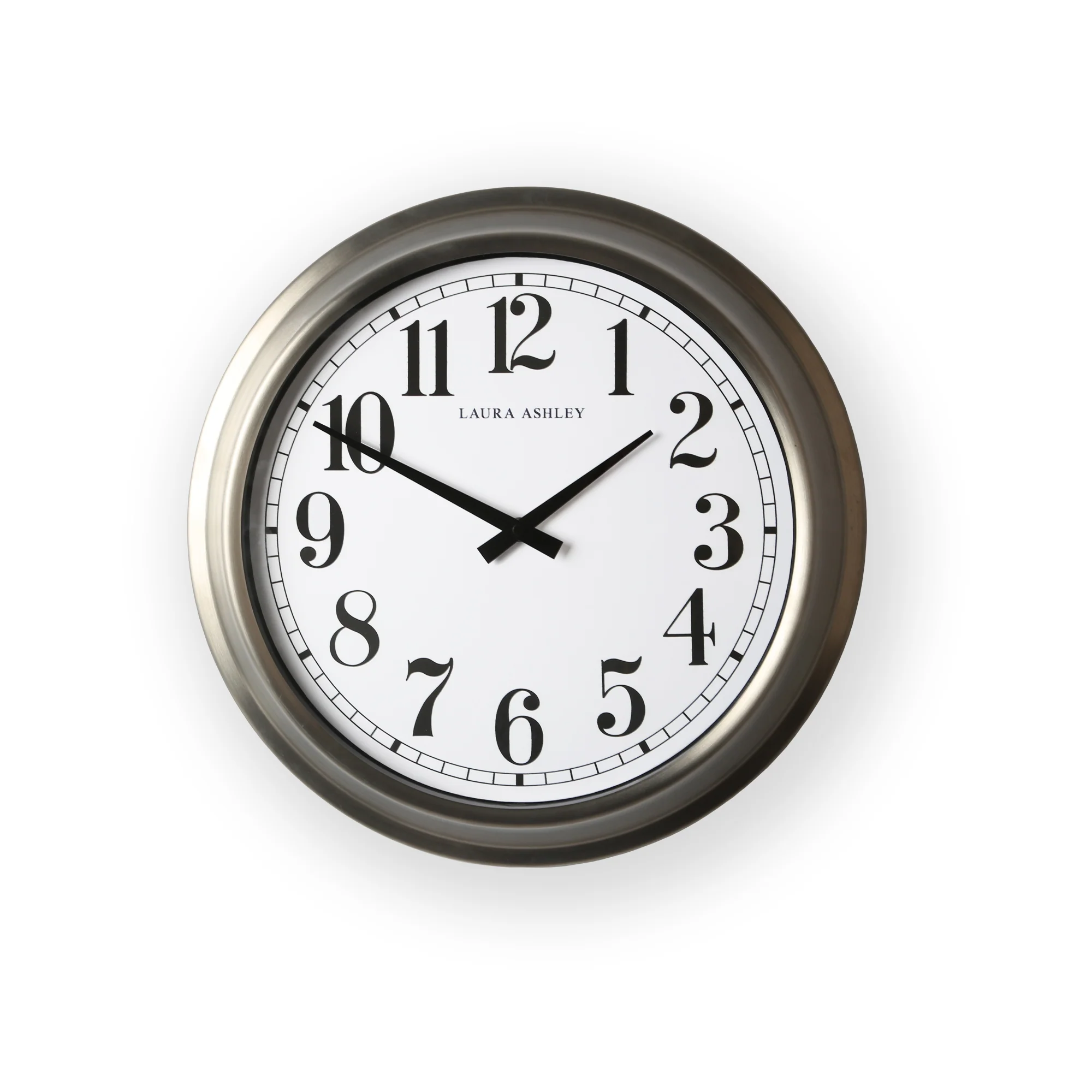 Laura Ashley Gibson Brushed Stainless Large Wall Clock