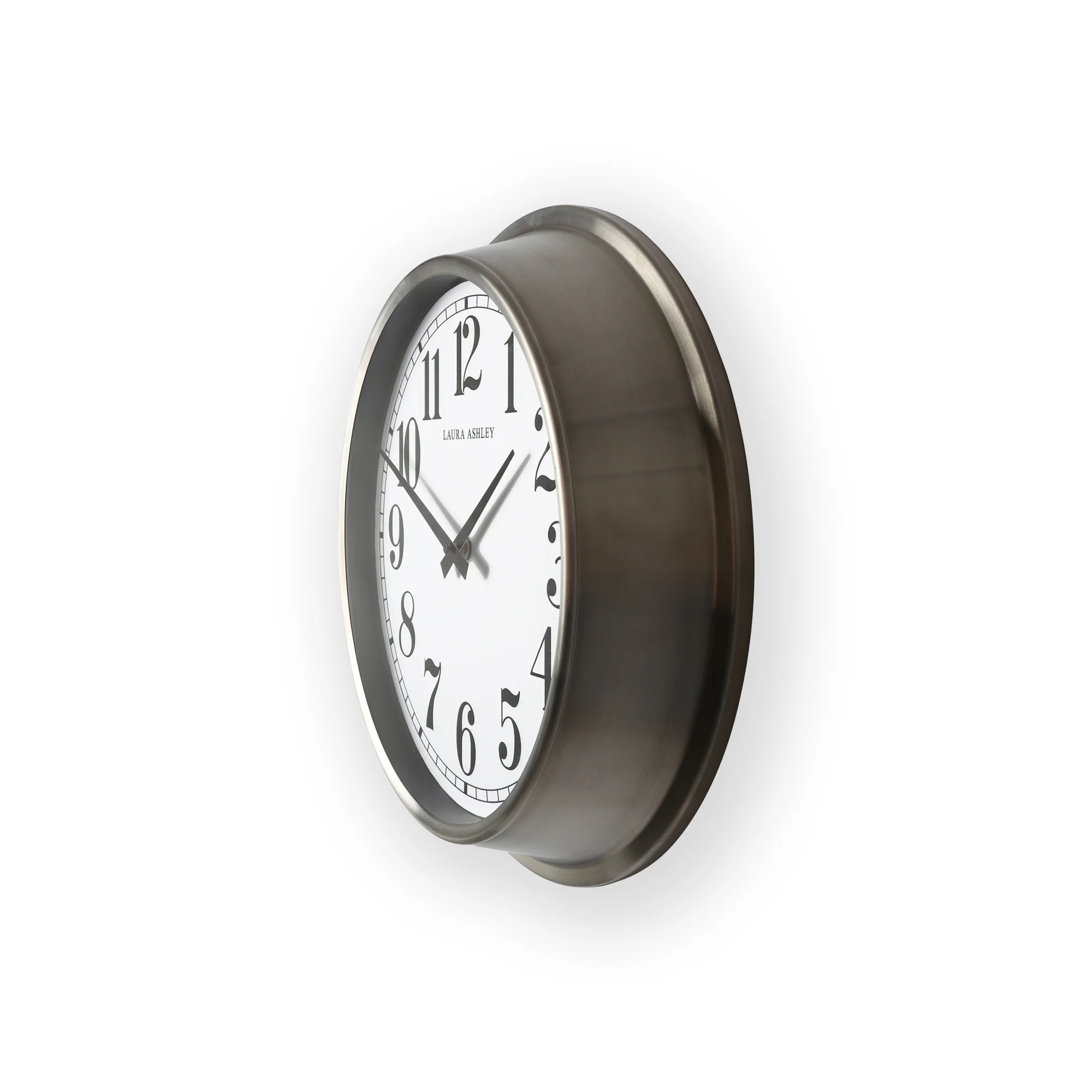 Laura Ashley Gibson Brushed Stainless Large Wall Clock - Image 3