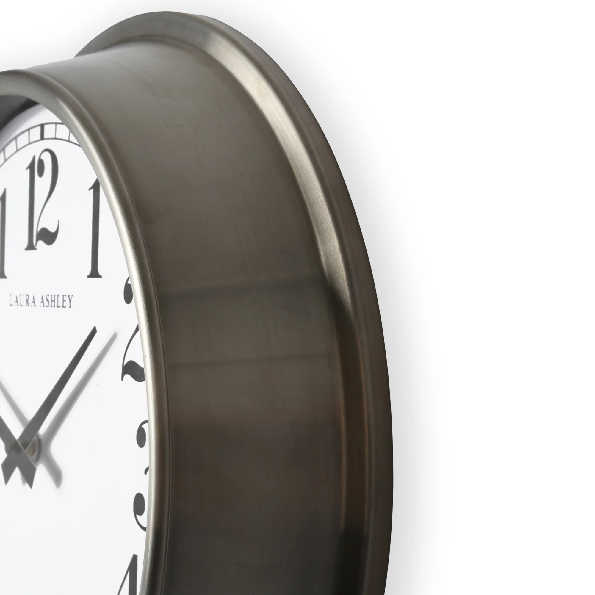 Laura Ashley Gibson Brushed Stainless Large Wall Clock - Image 4