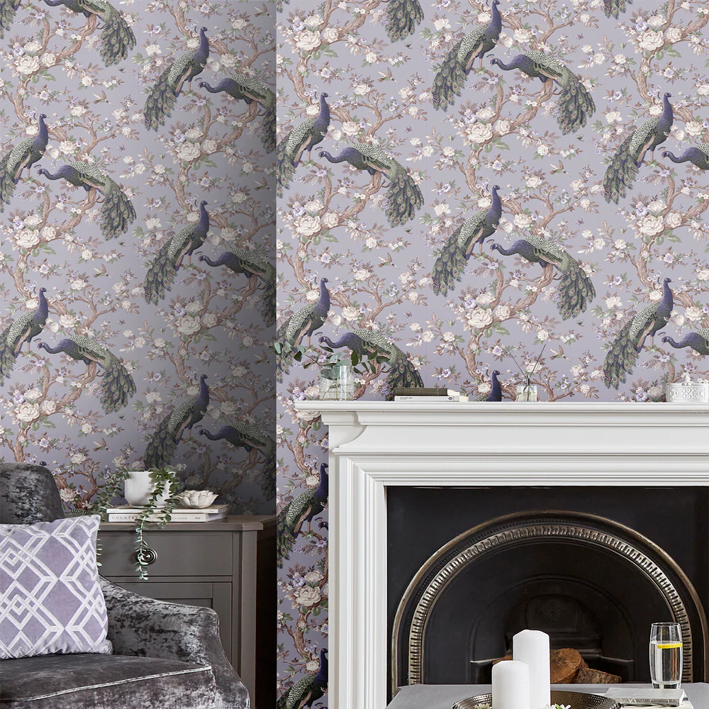 Laura Ashley Wallpaper Belvedere Pale Iris - Image 2