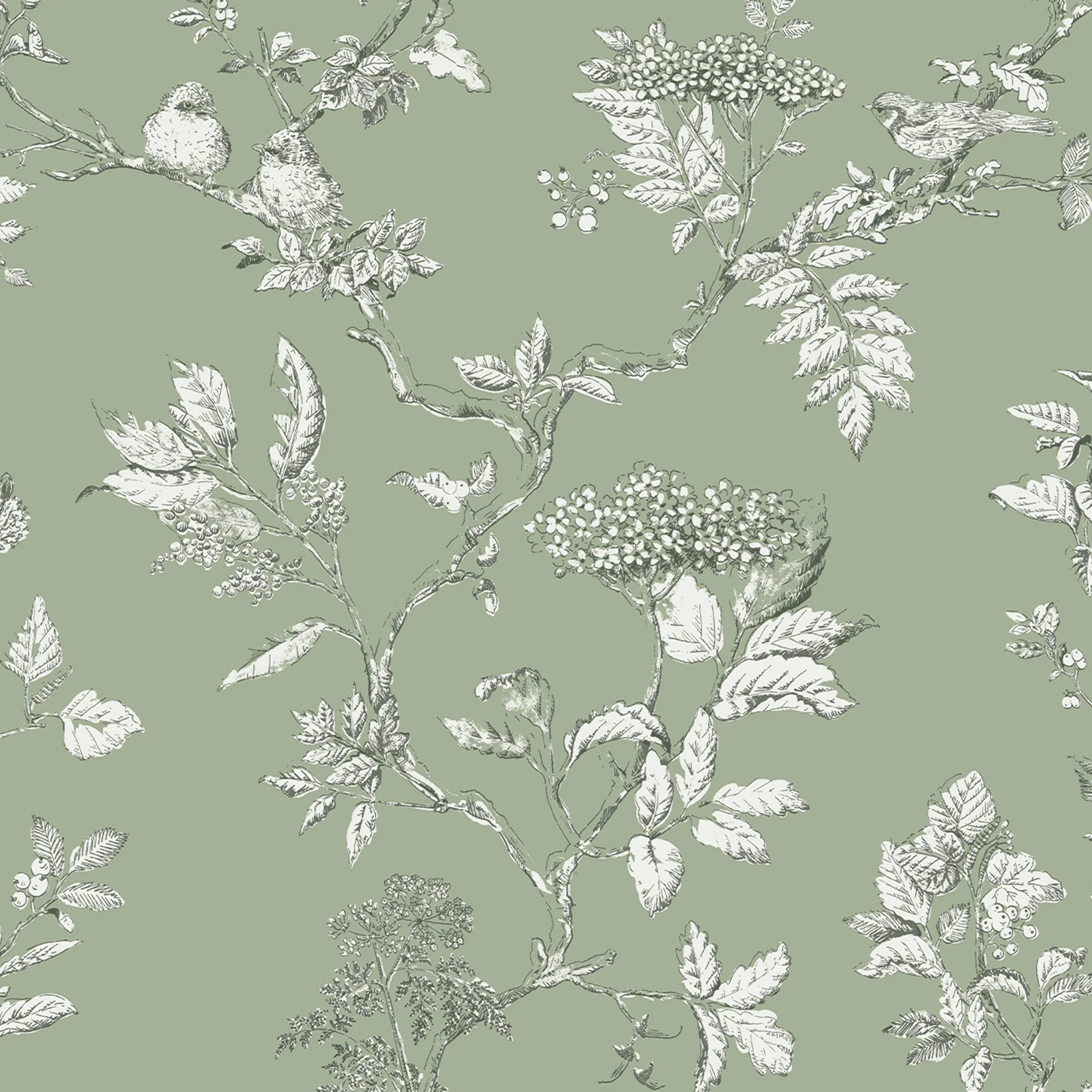 Laura Ashley Wallpaper Elderwood Sage