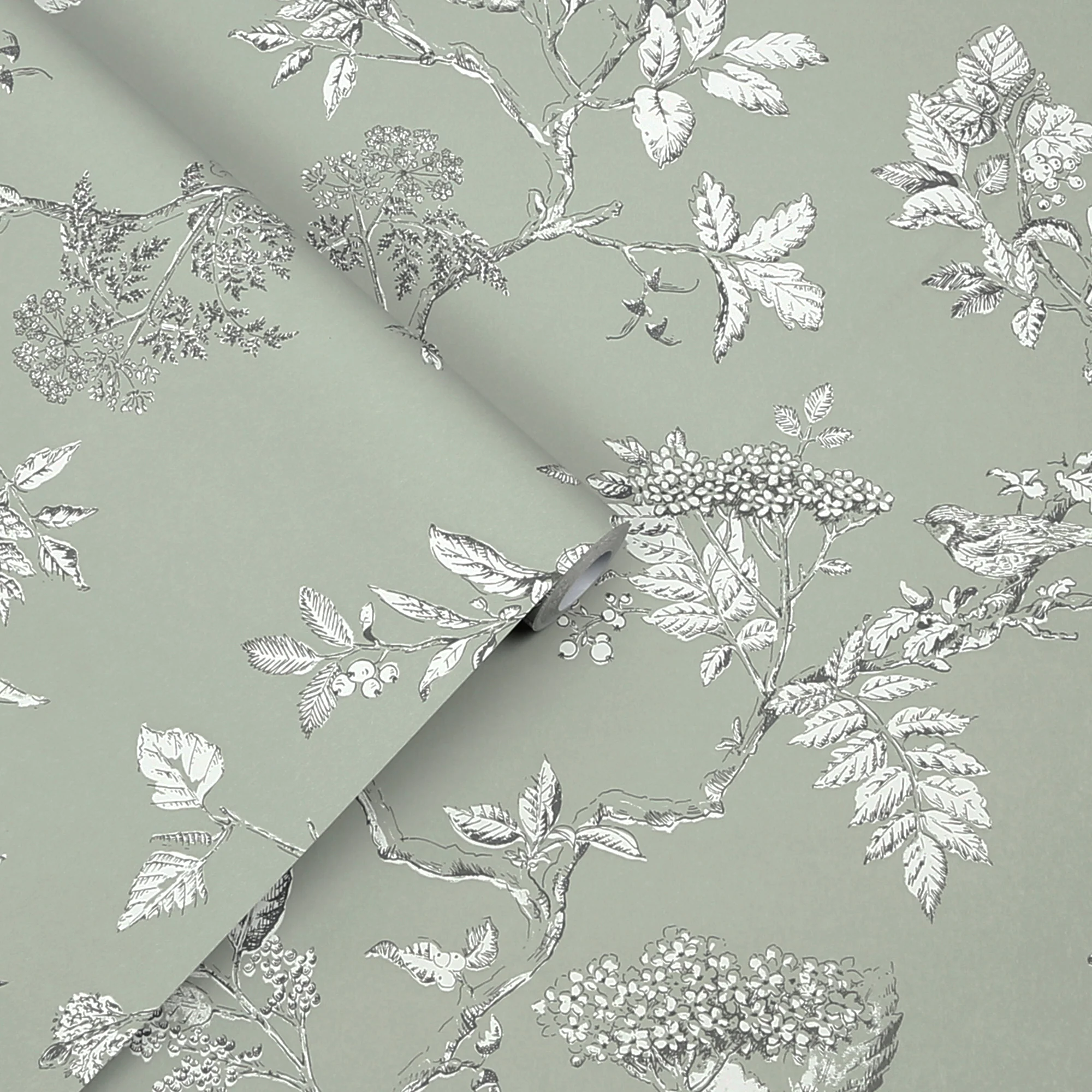 Laura Ashley Wallpaper Elderwood Sage - Image 3
