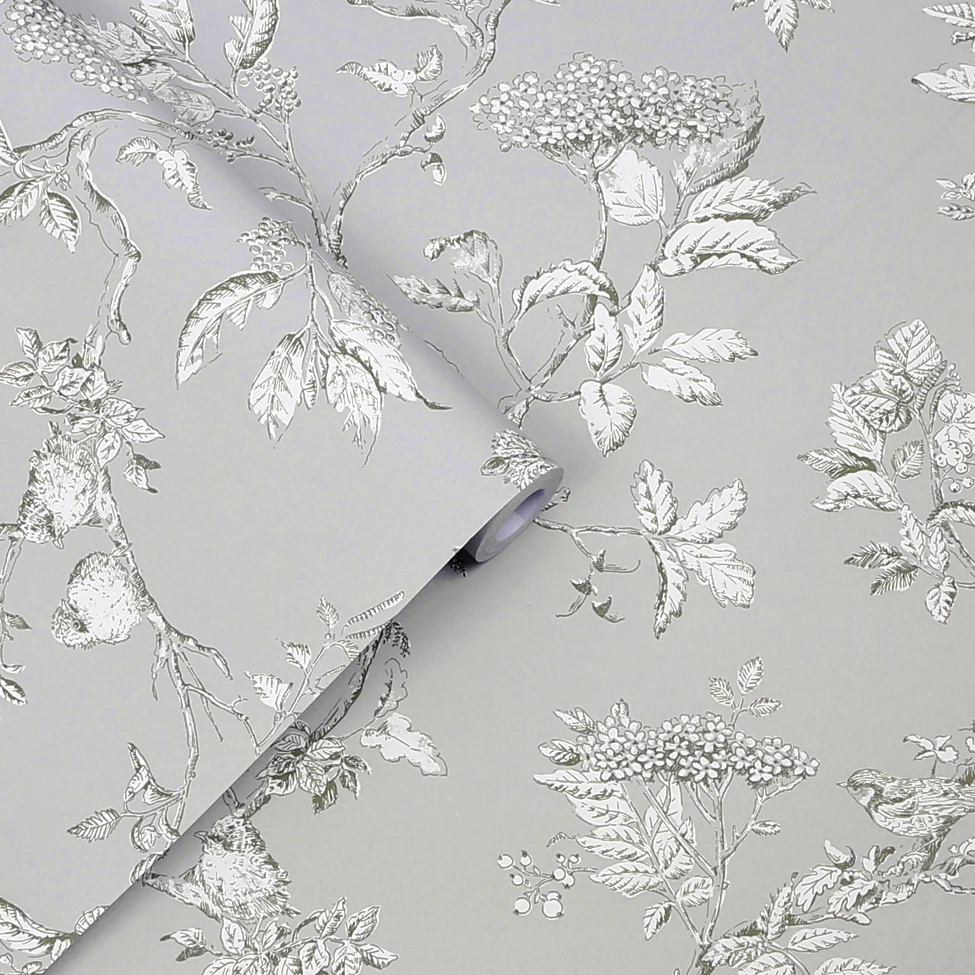 Laura Ashley Wallpaper Elderwood Steel - Image 3