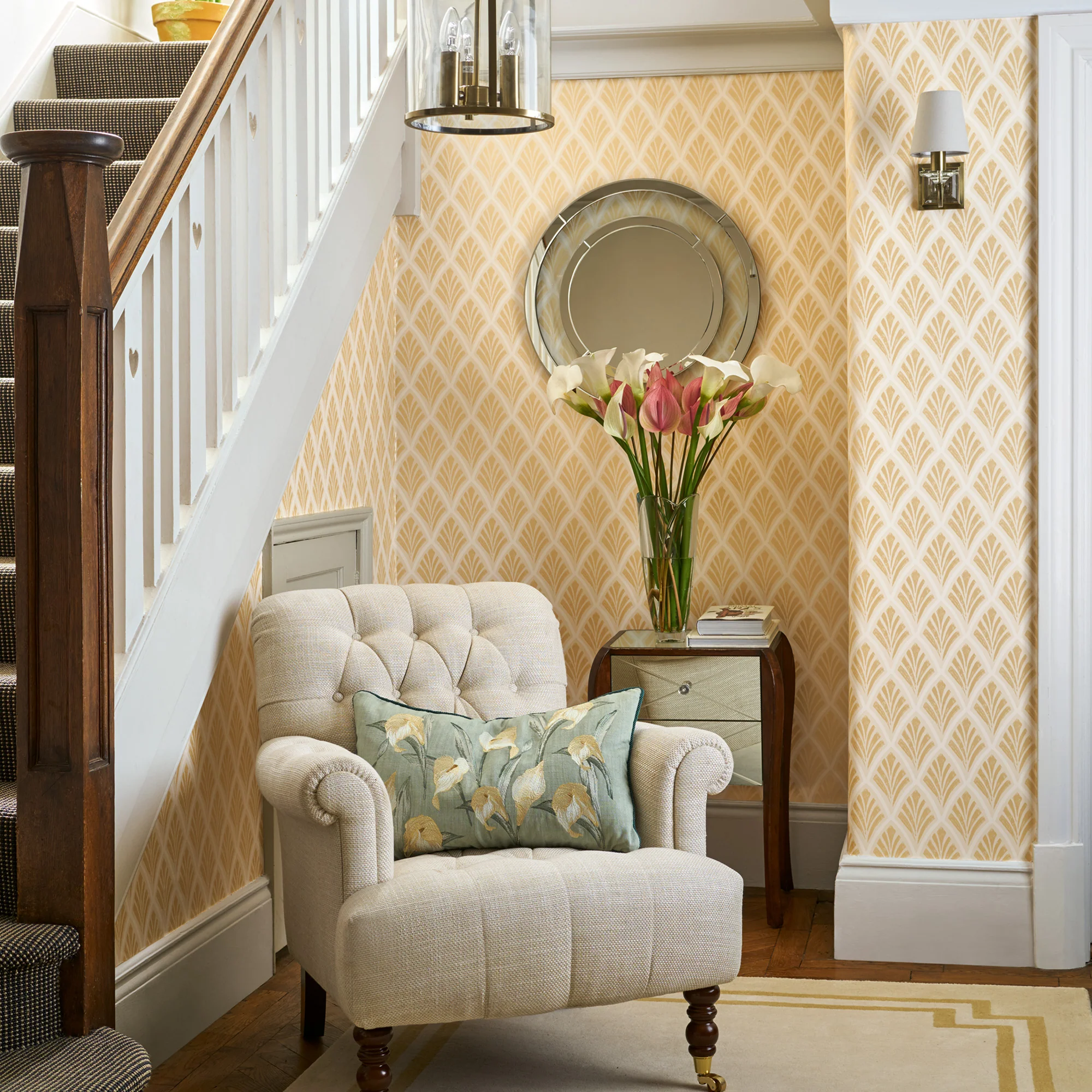Laura Ashley Wallpaper Florin Gold - Image 2