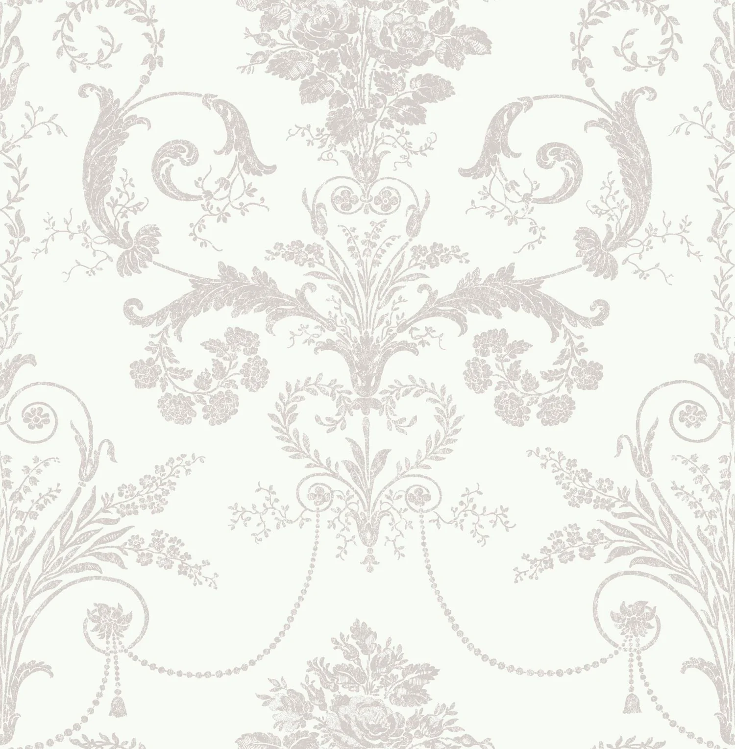 Laura Ashley Wallpaper Josette Dove Grey and White