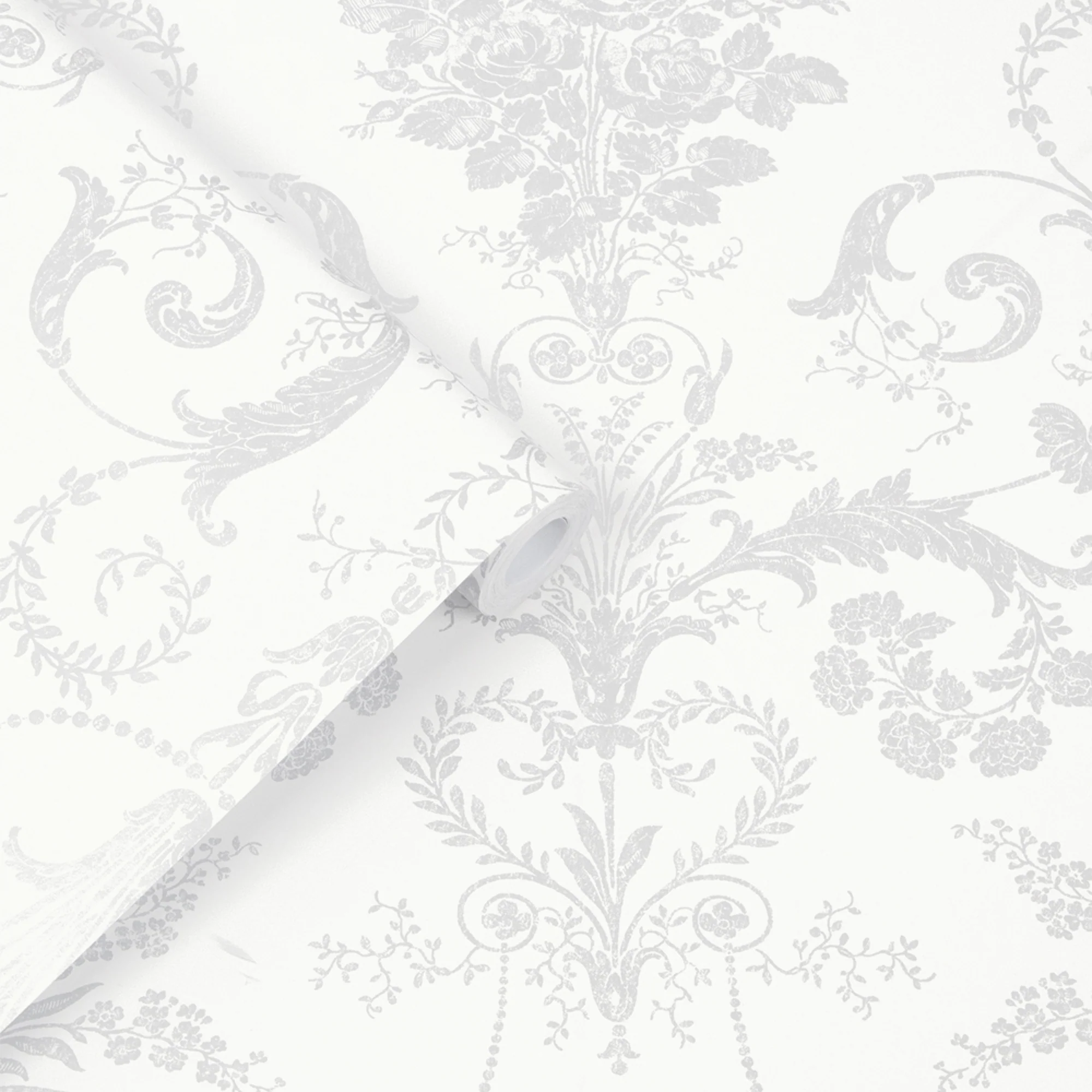 Laura Ashley Wallpaper Josette Metallic Silver - Image 3