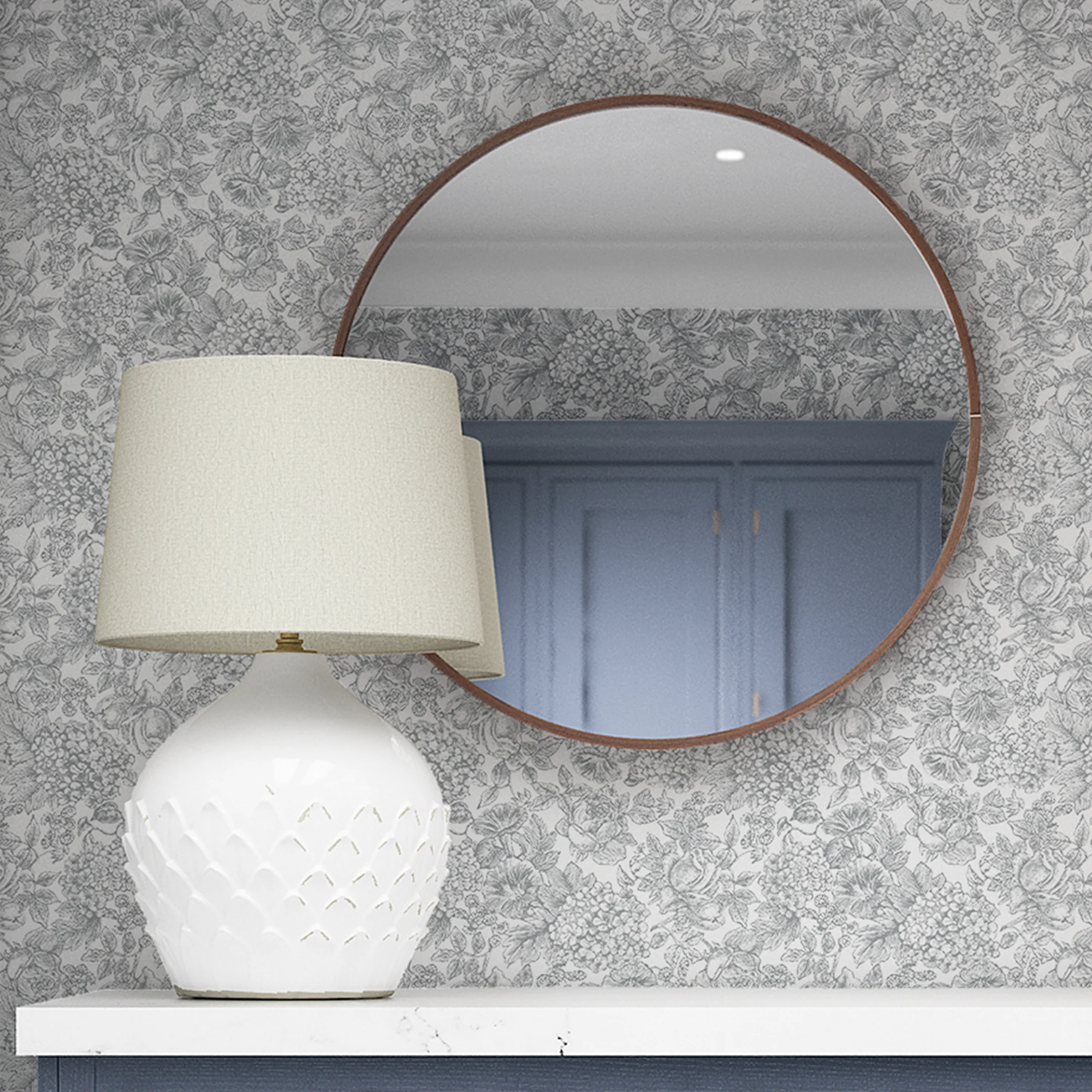 Laura Ashley Wallpaper Louise Slate Grey - Image 3