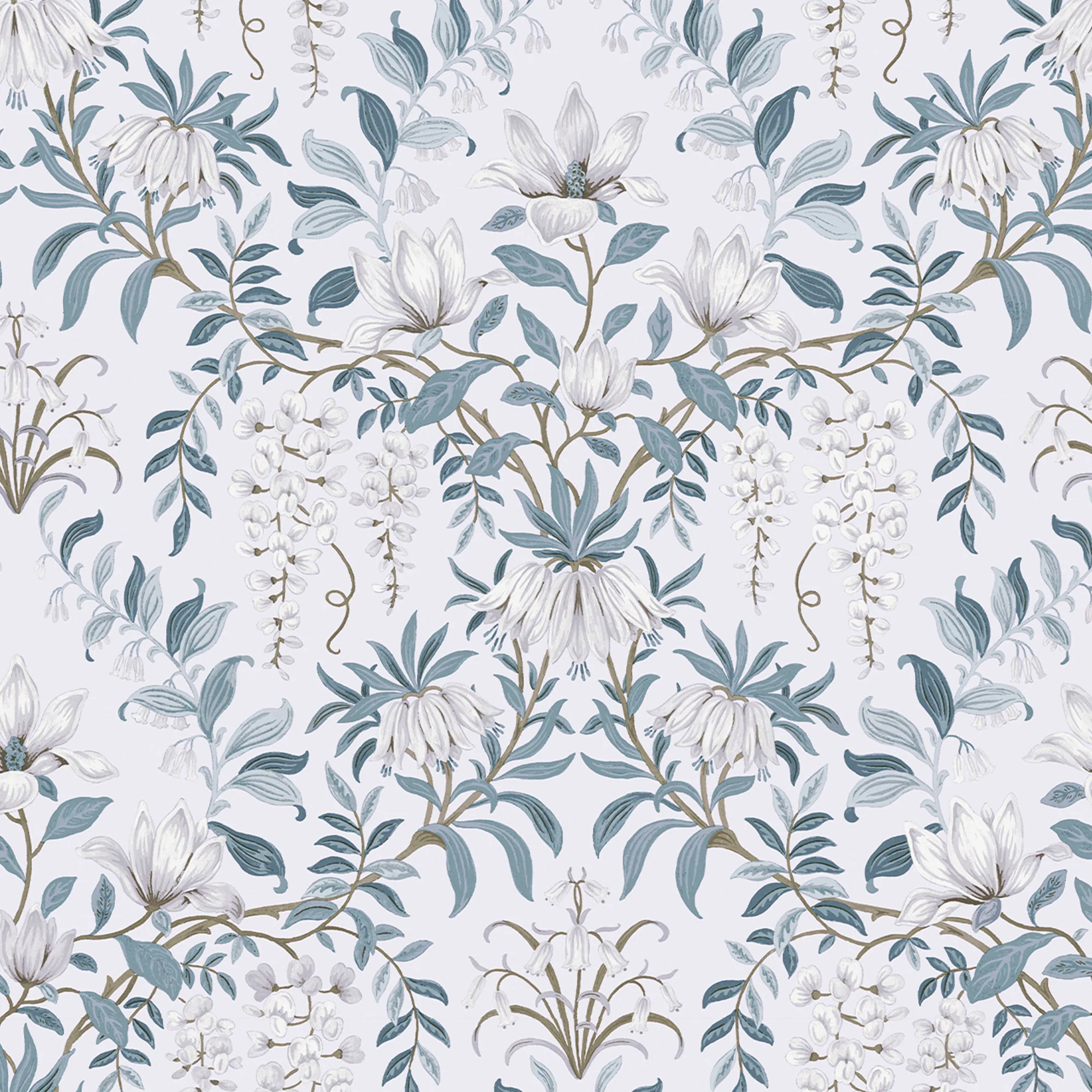 Laura Ashley Wallpaper Parterre Off White and Seaspray