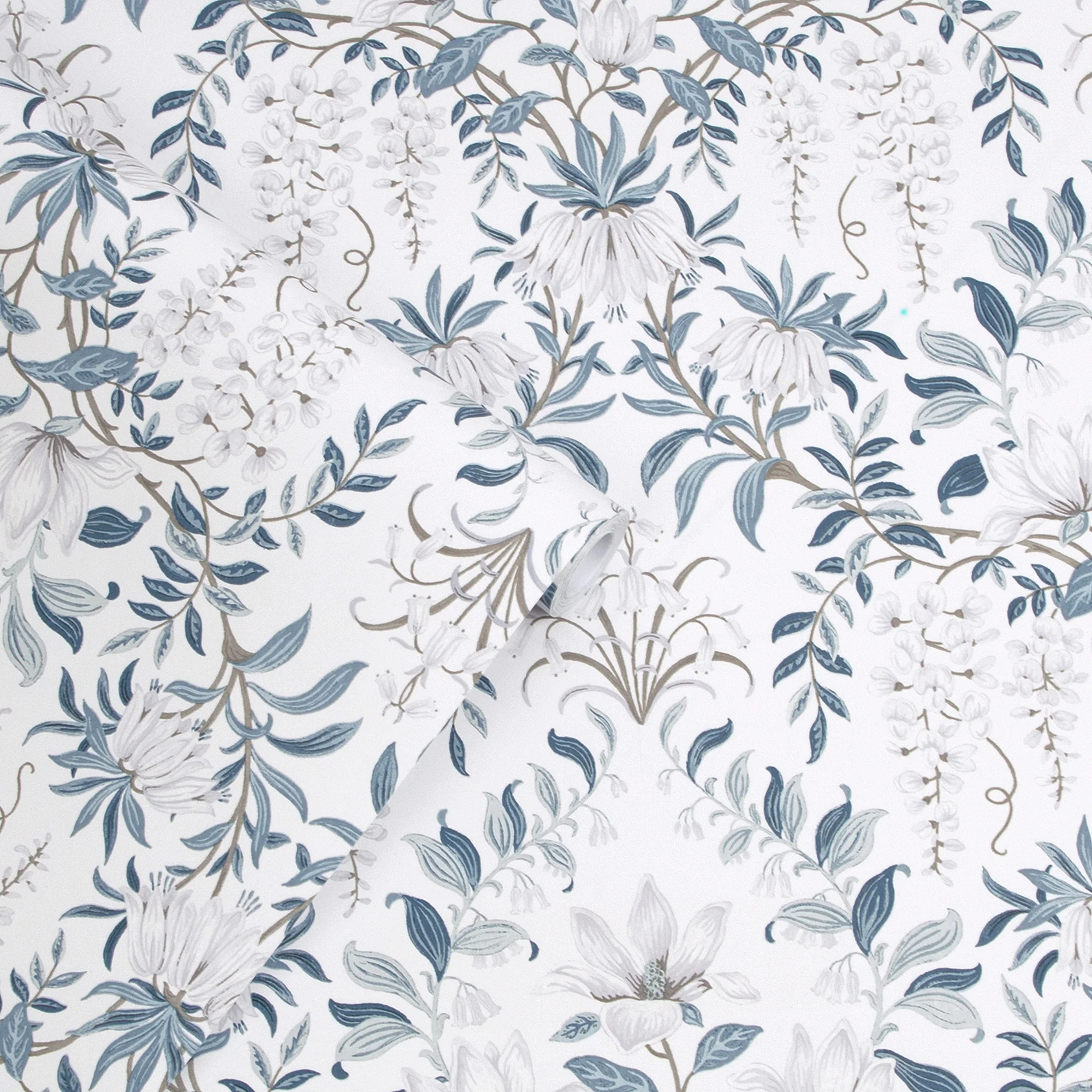 Laura Ashley Wallpaper Parterre Off White and Seaspray - Image 2