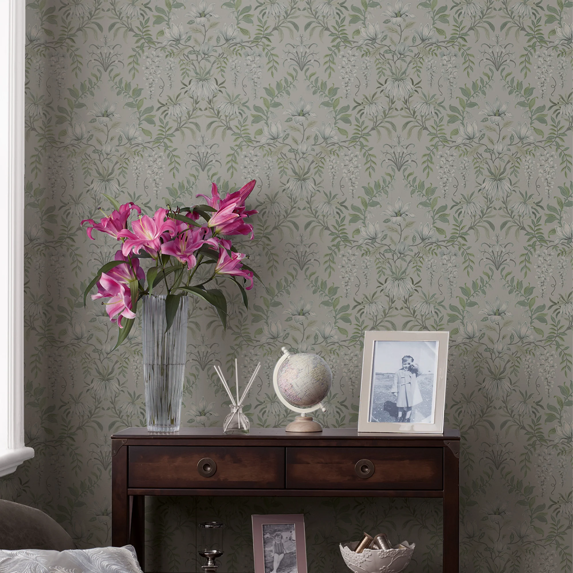 Laura Ashley Wallpaper Parterre Sage - Image 2