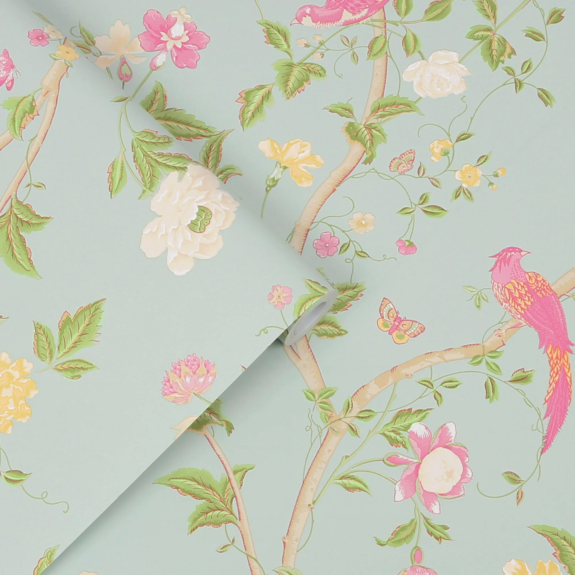 Laura Ashley Wallpaper Summer Palace Duck Egg - Image 2