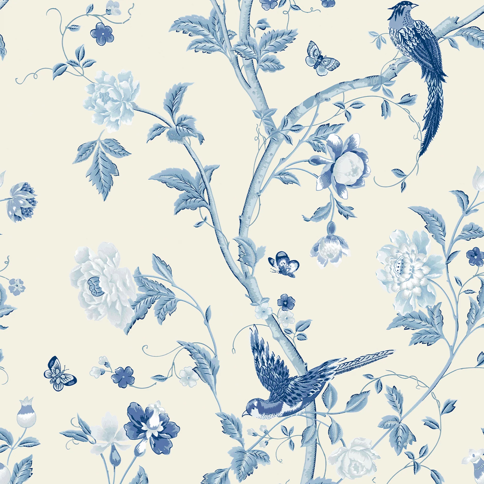 Laura Ashley Wallpaper Summer Palace Royal Blue