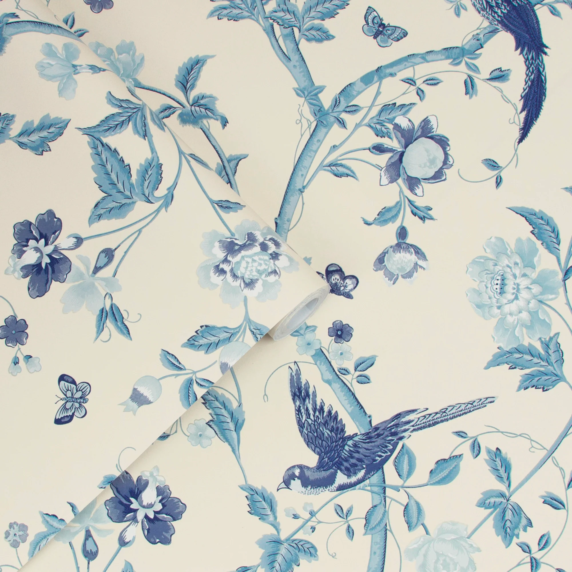 Laura Ashley Wallpaper Summer Palace Royal Blue - Image 3