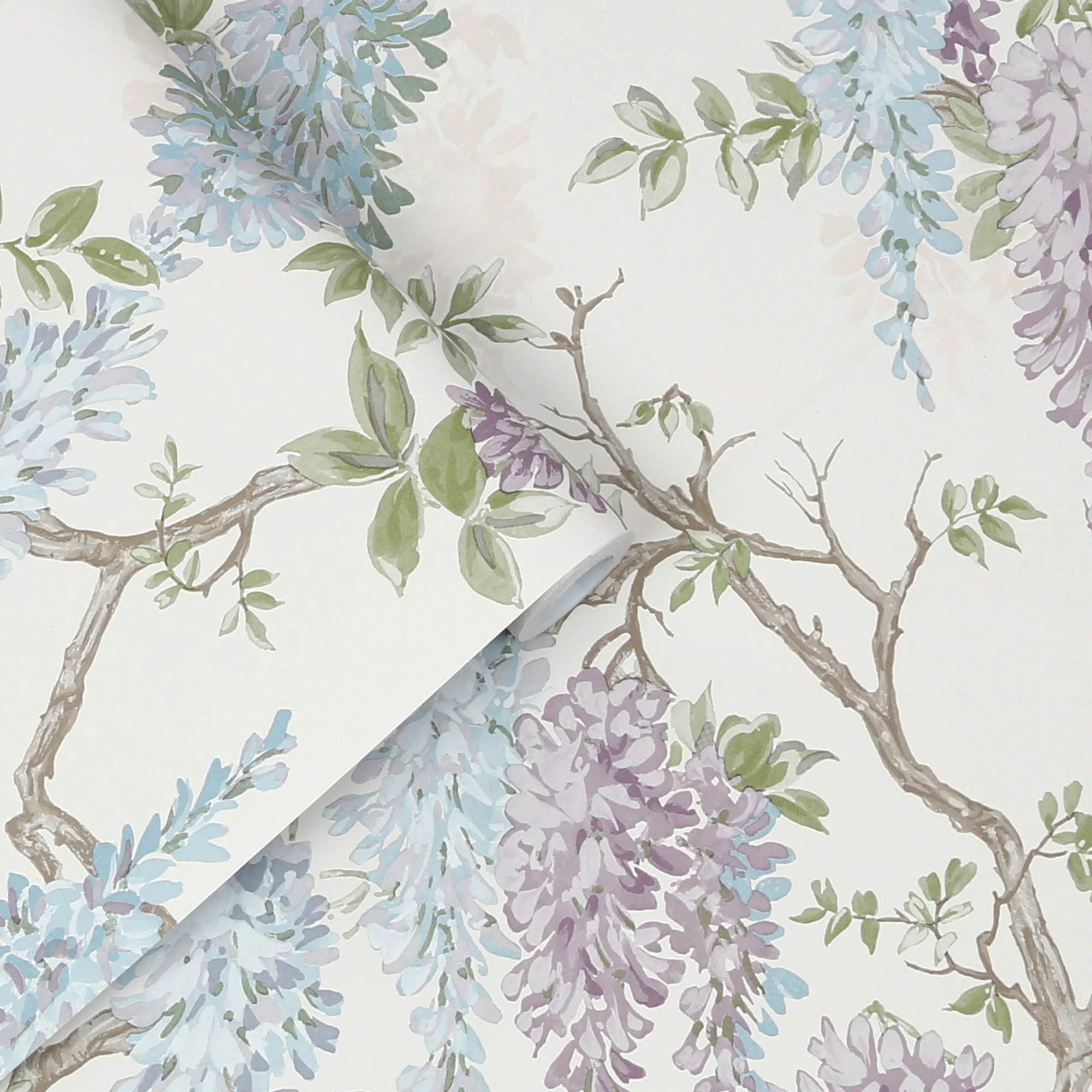 Laura Ashley Wallpaper Wisteria Garden Pale Iris - Image 3