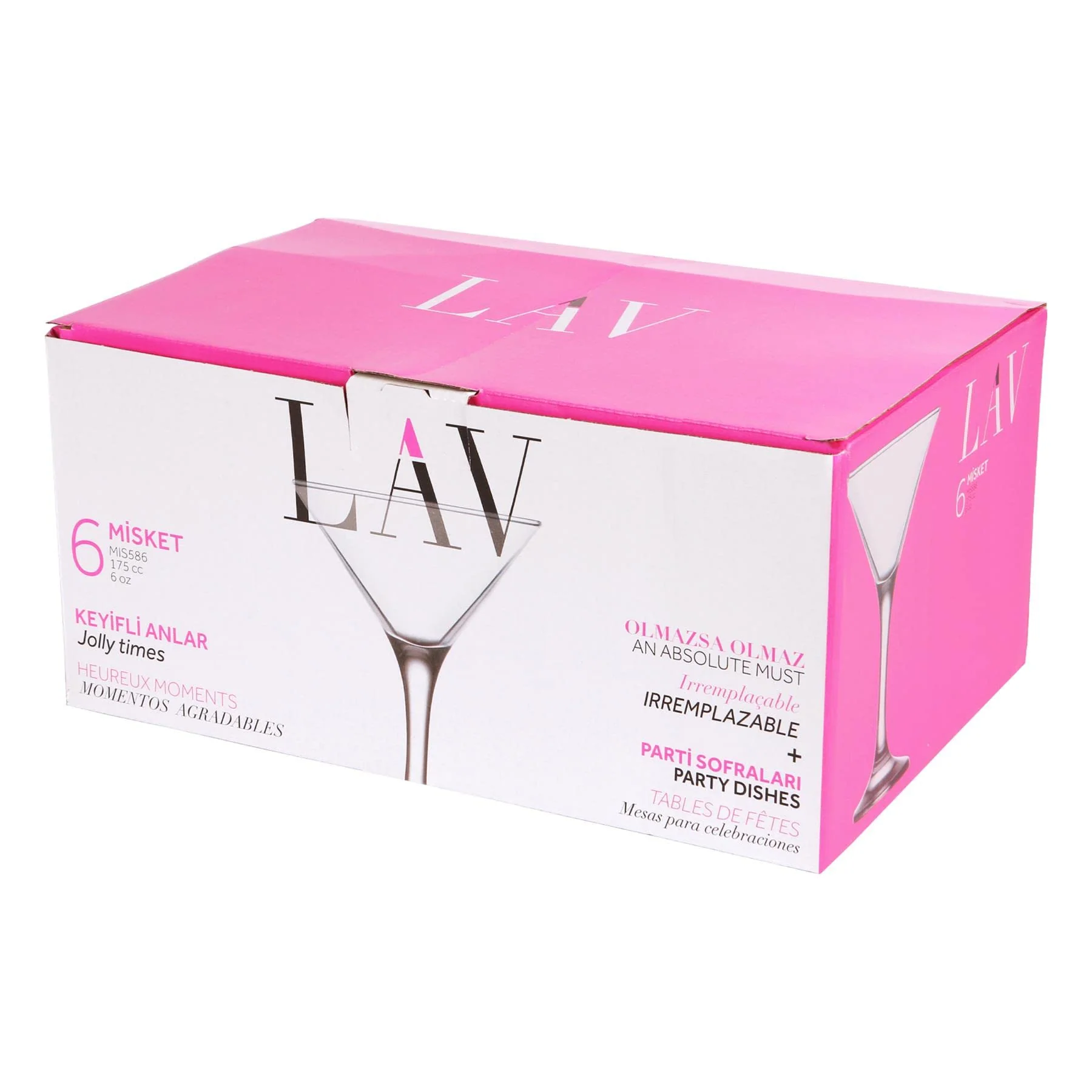 LAV Cocktail Glasses Set of 6 - Image 2