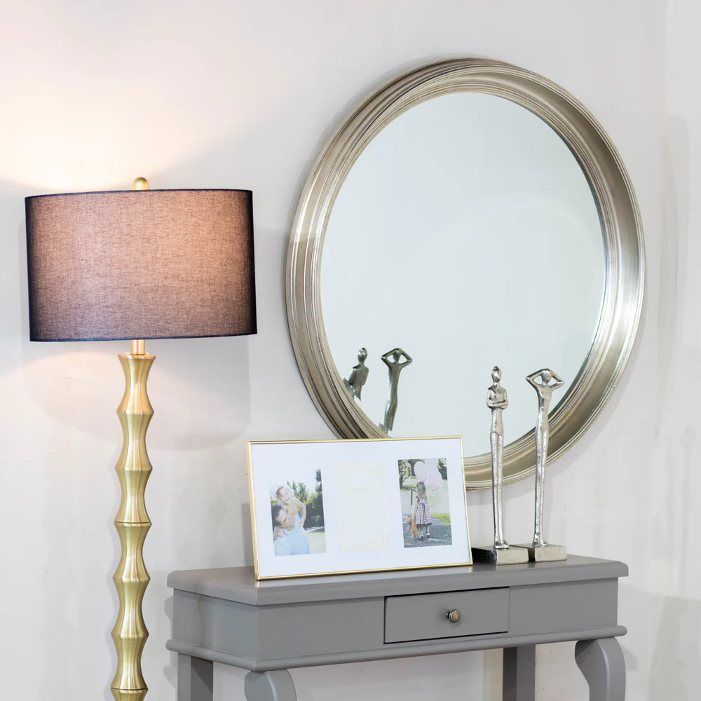 Lily Round Mirror 90 cm Champagne - Luxury Round Mirror Furniture