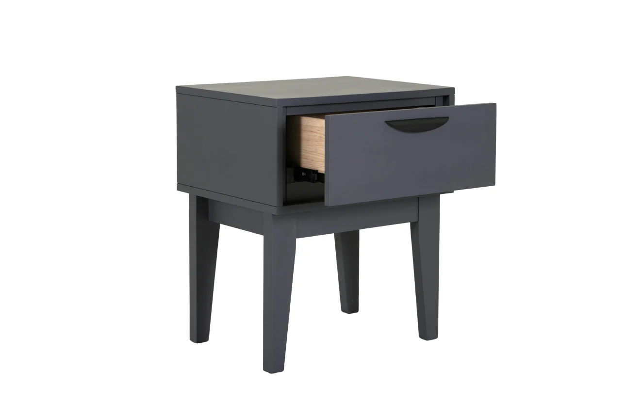 Luna Bedside Table Dark Grey - Image 3