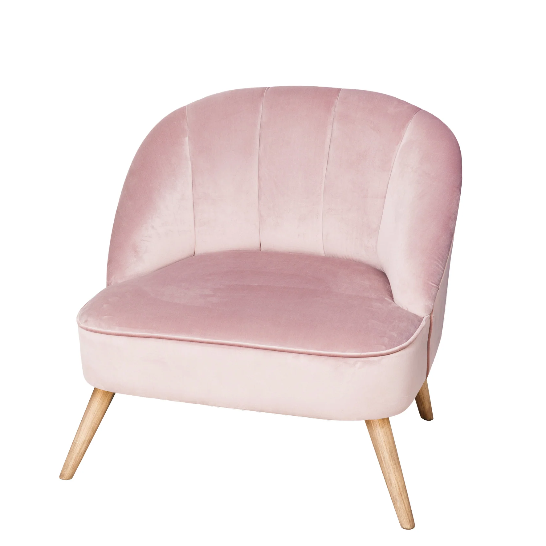 Luxury Blush Pink Velvet Chair - Image 2