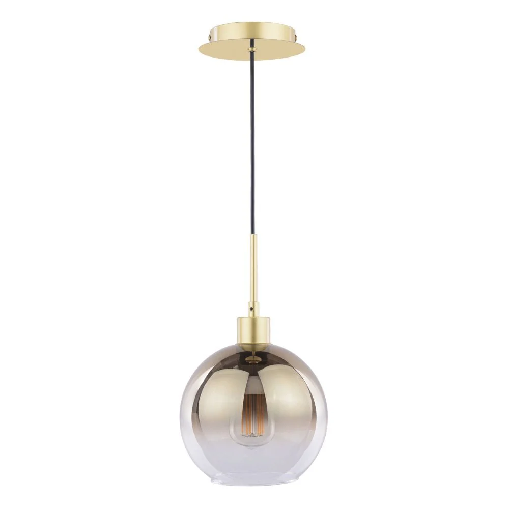 Lycia Pendant Satin Gold and Gold Ombre Glass