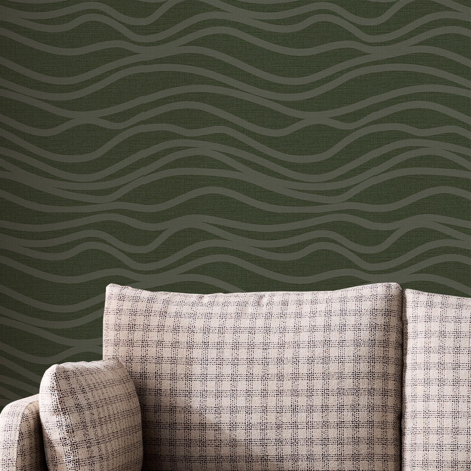 Made Akio Wallpaper Moss - Green Modern Wallpaper Collection - Image 3