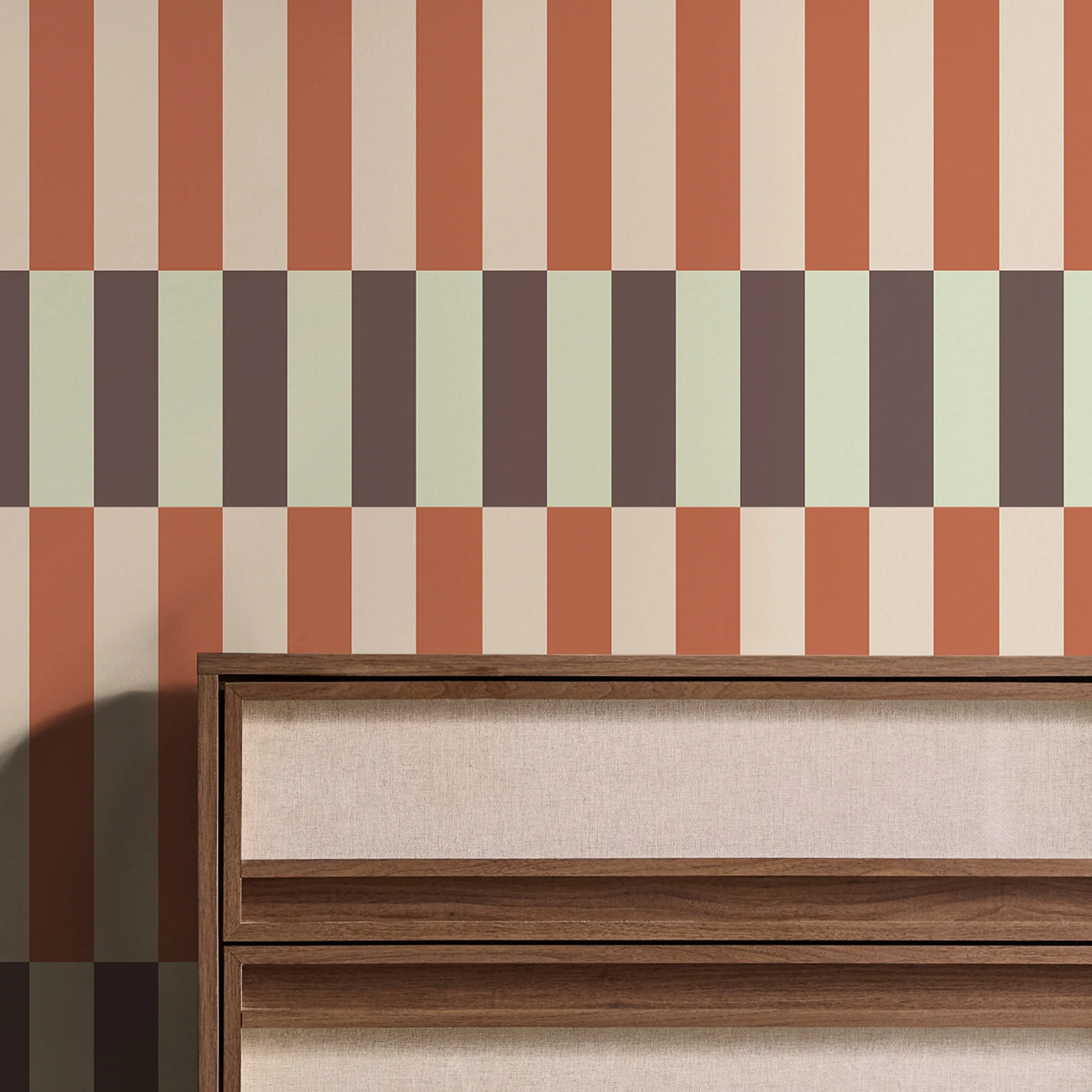 Made Terri Wallpaper Mint & Orange - Modern Wall Covering – Made Collection - Image 3