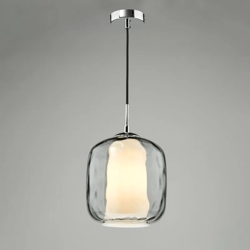 Majella Pendant Polished Chrome and Smoked Glass - Image 4