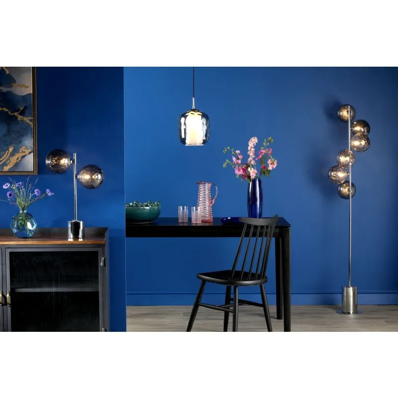 Majella Pendant Polished Chrome and Smoked Glass - Image 5