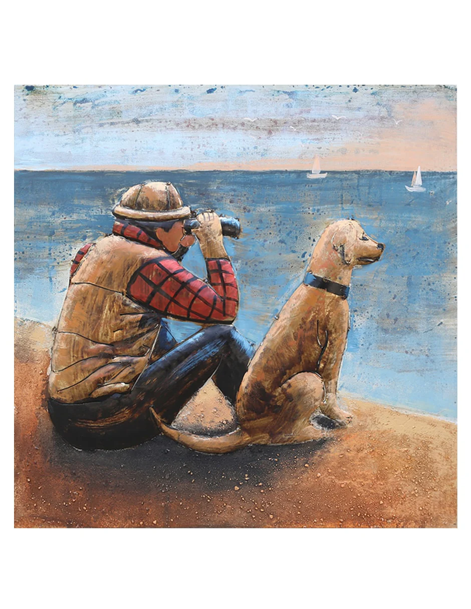 Man With His Dog Wall Art