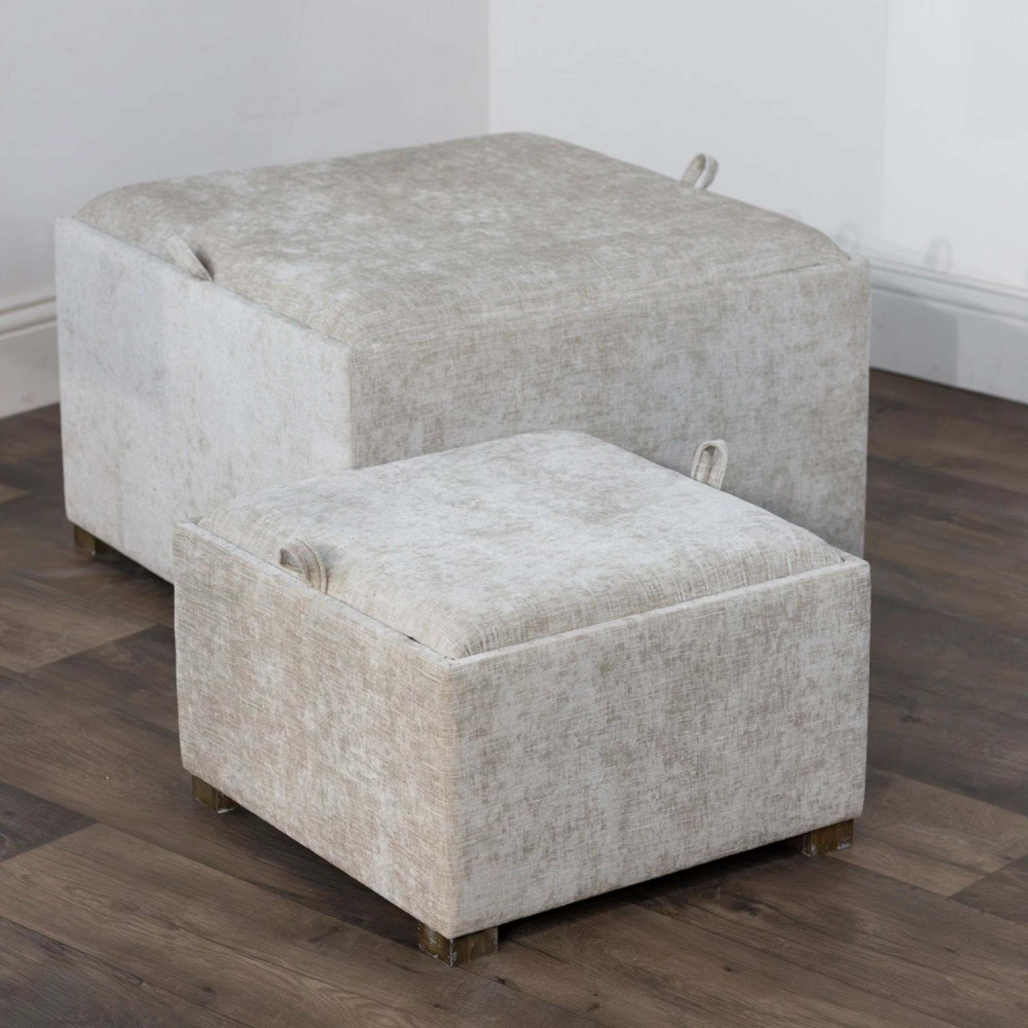 Maya Tray Table Pouffe Cappuccino Large – Footstool with Storage - Image 5