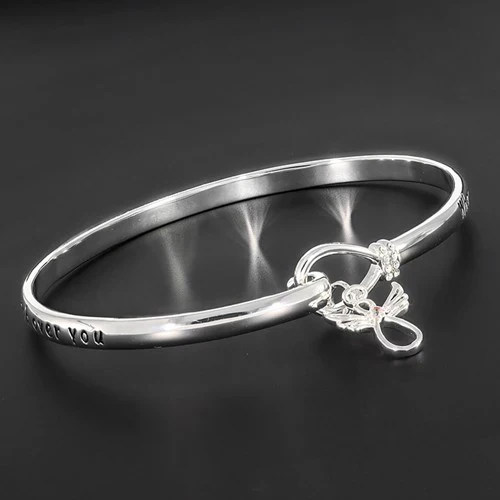 Meaningful Words Silver Plated Bangle Guardian Angel - Image 2